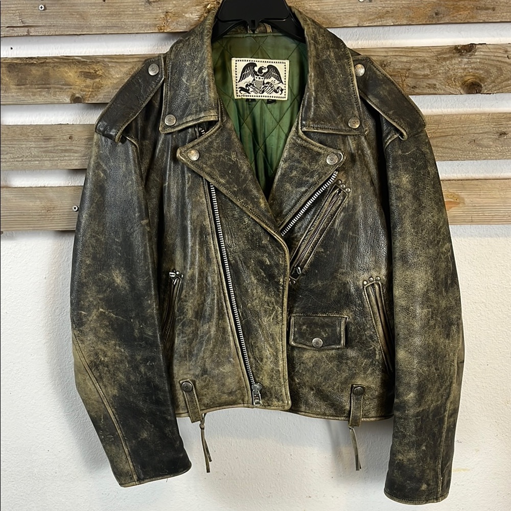 1983 Vintage Leather Bomber Jacket